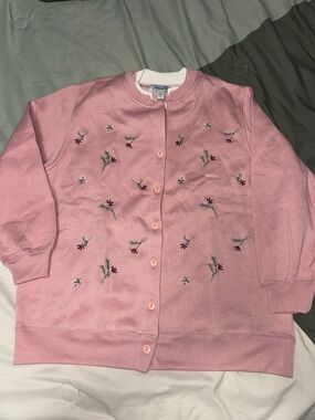 VINTAGE Haband Embroidered Cardigan